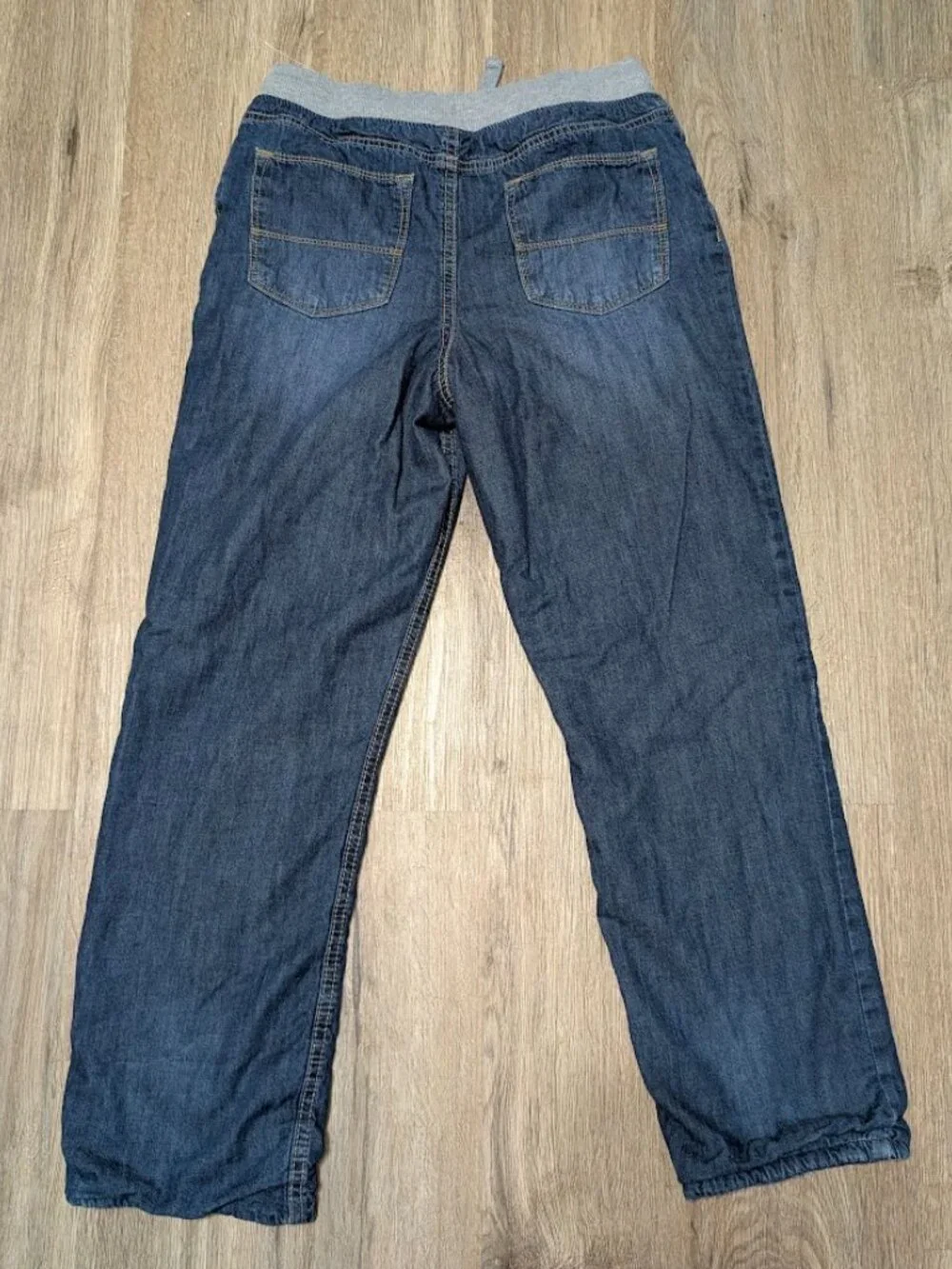 Oshkosh Boys 12 Dark Wash Jean-like Pants Blue Fleece Lined